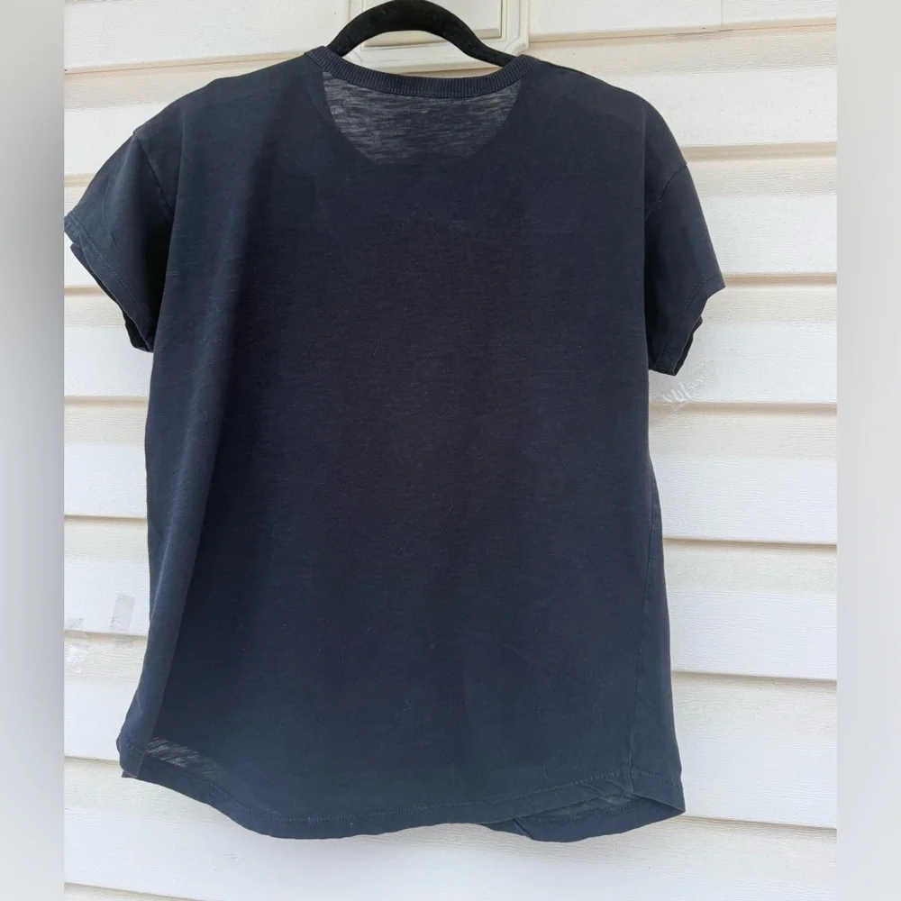 Madewell 100% Cotton Black Short Sleeved Tee Oval Hem Size Small